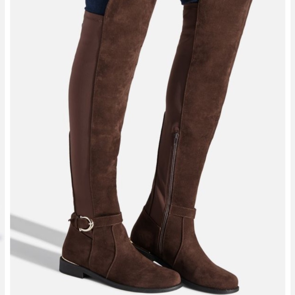 Over the Knees Boots- Size 8 Brand New Brown